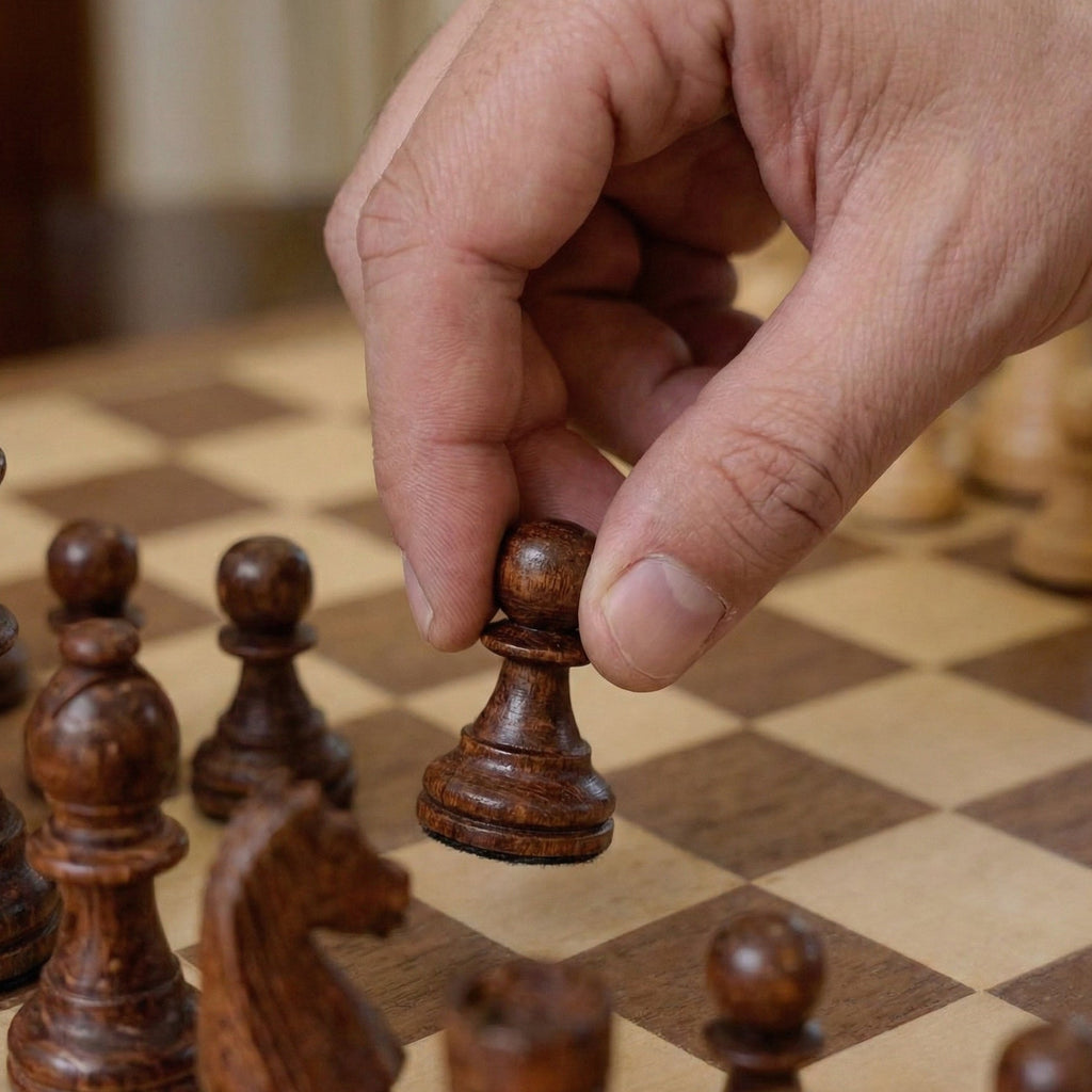 Classic Maple Wood Chess Set with Drawer