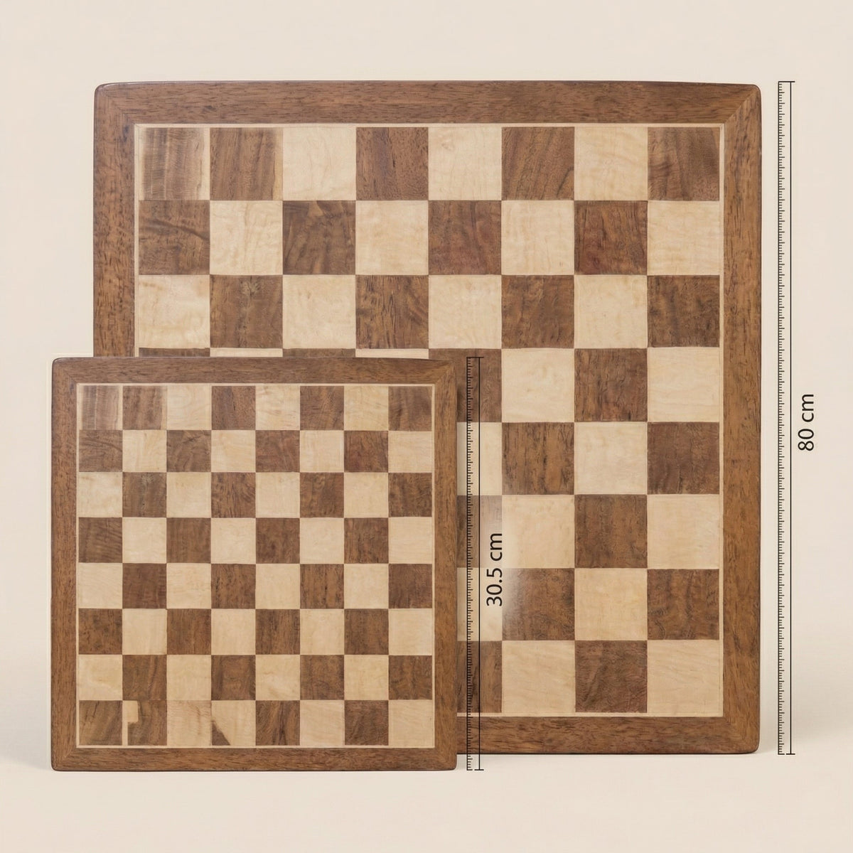 Classic Maple Wood Chess Set with Drawer